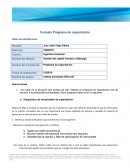 Formato Programa de capacitación