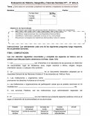 Evaluación Historia y Geografía
