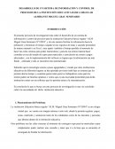 Desarrollo de sisitemas de informacion y control de procesos institucionales