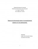 Efecto de la tecnología sobre el comportamiento obsesivo en los adolescentes.