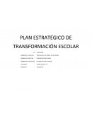PLAN ESTRATÉGICO DE TRANSFORMACIÓN ESCOLAR