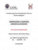 Actividad integradora 1º Comprensión y expresión lingüística avanzada