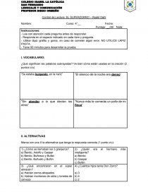 Control de Lectura: EL SUPERZORRO – Roald Dahl. Página 1
