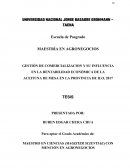 GESTIÓN DE COMERCIALIZACION Y SU INFLUENCIA EN LA RENTABILIDAD ECONÓMICA DE LA ACEITUNA DE MESA EN LA PROVINCIA DE ILO, 2017