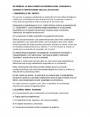 INFORME DE LA MESA SOBRE AUTONOMIAS PARA CHUQUISACA