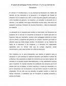 El papel del pedagogo frente al Artículo 3º y la Ley General de Educación