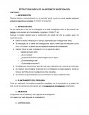 ESTRUCTURA BÁSICA DE UN INFORME DE INVESTIGACIÓN CAPITULO I