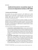 Estructura social de Saint Domingue Análisis del documento: Los jacobinos negros. El proceso de independencia haitiana (1789-1820)