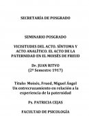 La cochina VICISITUDES DEL ACTO. SÍNTOMA Y ACTO ANALÍTICO. EL ACTO DE LA PATERNIDAD EN EL MOISÉS DE FREUD