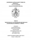 Importancia de las propiedades mecánicas en los materiales cerámicos y vidrios