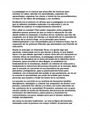La pedagogia ensayo