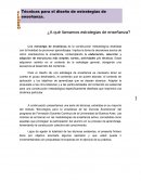 ¿A qué llamamos estrategias de enseñanza?