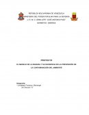 Proyecto Control Biológico EL MANEJO DE LA BASURA Y SU INCIDENCIA EN LA PREVENCIÓN DE LA CONTAMINACIÓN DEL AMBIENTE