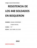 RESISTENCIA DE LOS 448 SOLDADOS EN BOQUERON