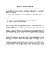 El enfoque comunicativo textual. Página 1
