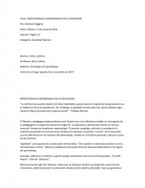 Medea Titulo: MERITOCRACIA O DEMOCRACIA EN LA EDUCACION. Página 1