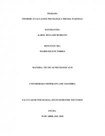 INFORME; EVALUACION PSICOLOGICA PRUEBA WARTEGG. Página 1