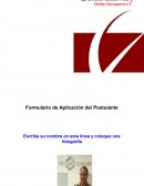 Formulario de Aplicación del Postulante