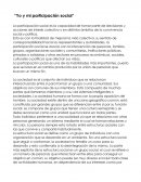 La participación social es la capacidad de tomar parte de decisiones y acciones de interés colectivo y en distintos ámbitos de la convivencia social y política.