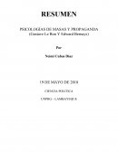 PSICOLOGÍAS DE MASAS Y PROPAGANDA (Gustave Le Bon Y Edward Bernays)
