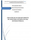 Establecimiento de un departamento de auditoria interna