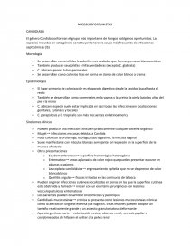 MICOSIS OPORTUNISTAS CANDIDIASIS. Página 1