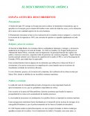 Resumen del Descubrimiento de América en español Pensamiento