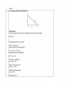 Formula según teorema de Pitágoras para hallar el cateto