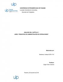LIBRO “PRINCIPIOS DE ADMINISTRACIÓN DE OPERACIONES”. Página 1