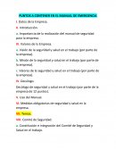 PUNTOS A CONTENER EN EL MANUAL DE EMERGENCIA