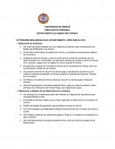 Actividades realizadas en el departamento: años 2006 al 2014