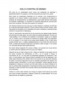 Reseña De La Película Sólo Contra Si Mismo SOLO CONTRA SÍ MISMO