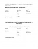 COMO DINAMIZAN EL DESARROLLO COMUNITARIO CON ACTIVIDADES DE INTEGRACIÒN