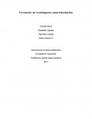 Formación en investigacion para estudiantes