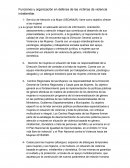 Funciones y organización en defensa de las víctimas de violencia intrafamiliar