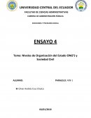 Niveles de Organización del Estado ONG’S y Sociedad Civil