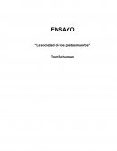 ENSAYO “La sociedad de los poetas muertos”