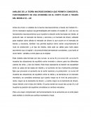 ANÁLISIS DE LA TEORÍA MACROECONÓMICA QUE PERMITA CONOCER EL FUNCIONAMIENTO DE UNA ECONOMÍA EN EL CORTO PLAZO A TRAVÉS DEL MODELO IS – LM