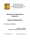 Reseña Metamorfosis kafka