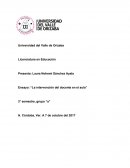 La intervención del docente en el aula