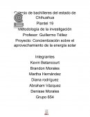 Proyecto: Concientización sobre el aprovechamiento de la energía solar