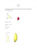 Formular y evaluar la integral que da el volumen del solido formado al girar alrededor del eje x