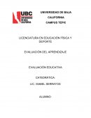 Evaluación educativa LICENCIATURA EN EDUCACIÓN FÍSICA Y DEPORTE