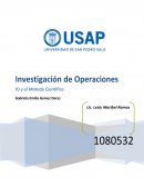 La investigación de Operaciones. Historia de la IO