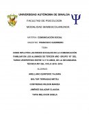 COMO INFLUYEN LAS REDES SOCIALES EN LA COMUNICACIÓN FAMILIAR EN LOS ALUMNOS DE TERCER AÑO GRUPO “B” DEL TURNO VESPERTINO ENTRE 14 Y I5 AÑOS, DE LA SECUNDARIA TÉCNICA #91 DEL CICLO 2015- 2016