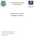 Regresión Lineal y Correlación Probabilidad y Estadística II