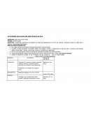 Actividades evaluadas del mes de mayo de 2018 Primer grado