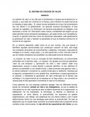EL SISTEMA DE CRACION DE VALOR Sistema de creacion de valor