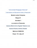 Actividad 1 La Lectura en Preescolar