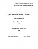 SEMINARIO DE INTEGRACIÓN DE PROYECTOS APLICADOS AL COMERCIO EXTERIOR MEGATENDENCIAS